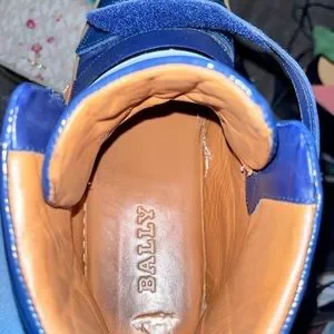 Bally | Shoes | Bally Herick Blue Leather High Tops Sneakers  display picture 1
